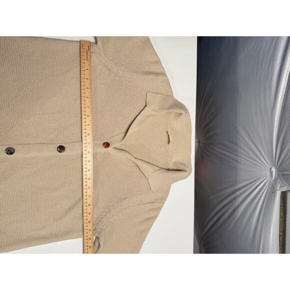 Poetry Womens Knit Cardigan Jacket Size 13 Oatmeal Cotton Hemp Sustainable - Picture 8 of 9